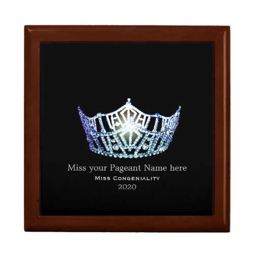 Miss America Baby Blue Crown Awards Jewelry Box