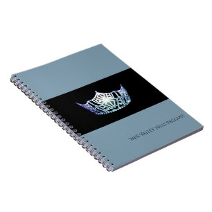 Miss America Baby Blue Crown Notebook- Custom Name Notebook