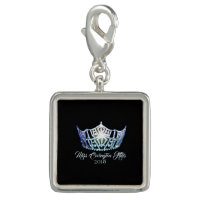 Miss America Baby Blue Crown SP Charm-Custom Name
