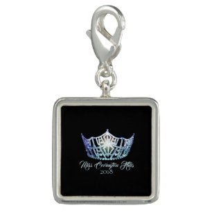 Miss America Baby Blue Crown SP Charm-Custom Name Charm