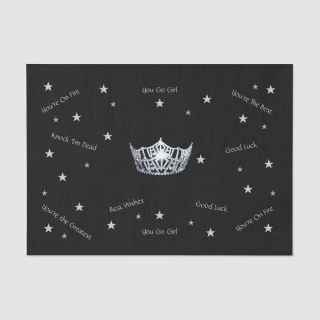 Miss America Best Wishes Tissue Paper (Front)