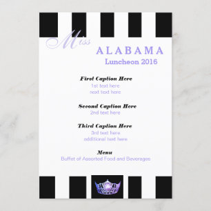 Miss America Black Stripe Luncheon Program Card