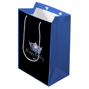 Miss America Blue Crown 2-Tone Gift Bag-Medium Medium Gift Bag