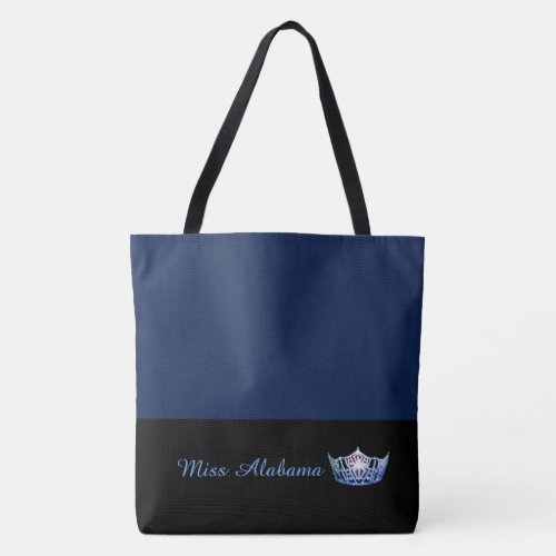Miss America Blue Crown Tote Bag_Large Navy