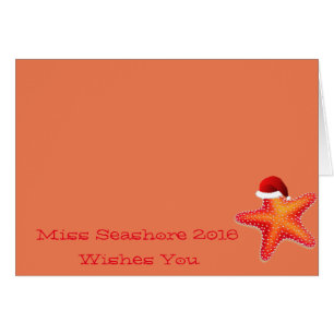 Miss America Christmas Card-Starfish Custom Name