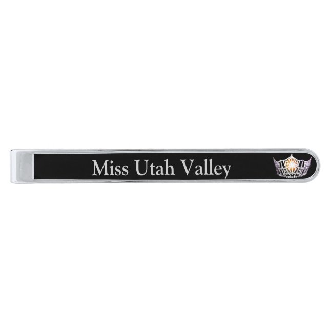 Miss America Classic Silver Crown Tie Bar (Front)