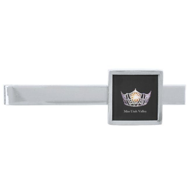 Miss America Classic Silver Crown Tie Bar (Front)
