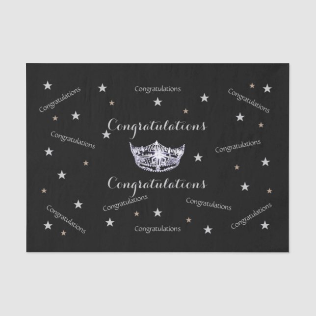 Miss America Congratulations Tissue Paper (Front)