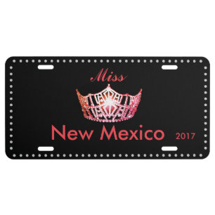 Miss America Coral Pink Crown License Plate