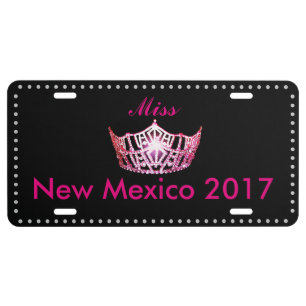 Miss America Coral Pink Crown License Plate