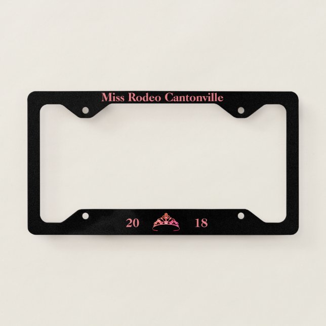 Miss America Coral Tiara Custom License Frame (Front)
