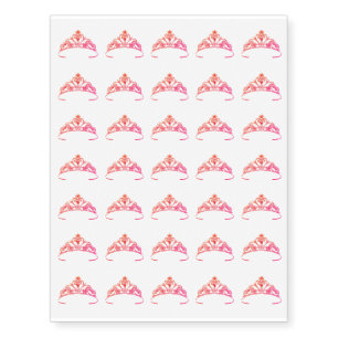 Miss America Coral Tiara Temporary Tattoo