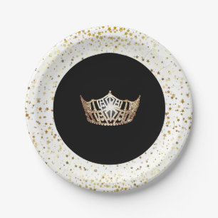 Miss America Crown 7" Party Paper Plates-Stars Plates