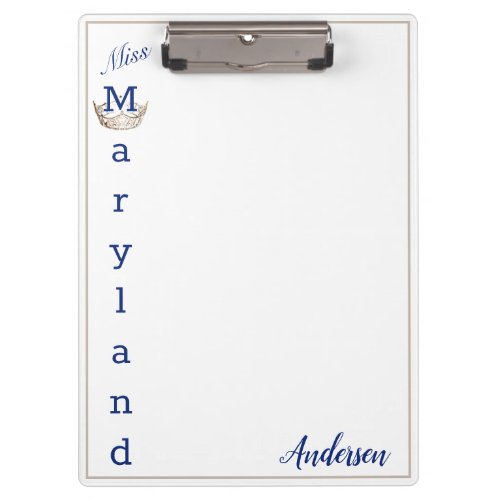 Miss America Crown Clipboard_Director Clipboard