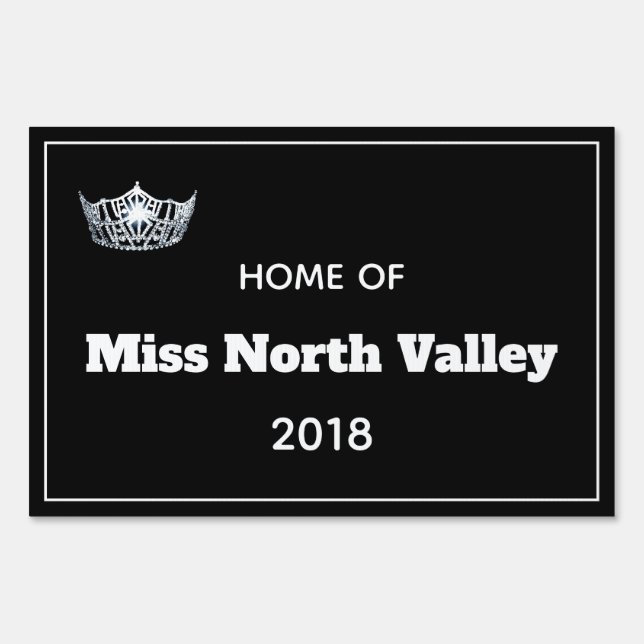 Miss America Crown Custom Image Yard Sign (Front)