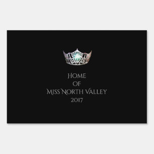 Miss America Crown Custom Image Yard Sign