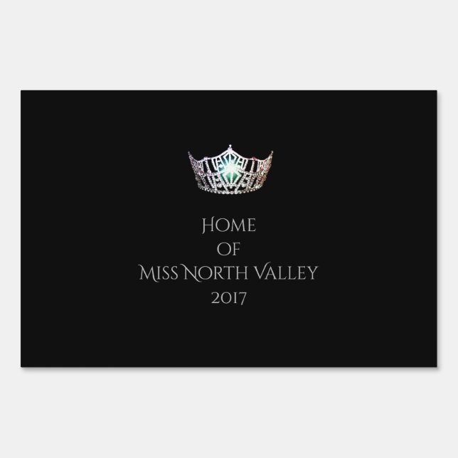 Miss America Crown Custom Image Yard Sign (Front)