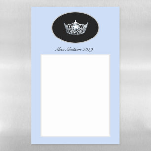 Miss America Crown Dry Erase Sheet Custom Name