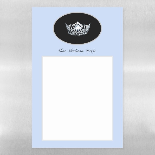 Miss America Crown Dry Erase Sheet Custom Name (Vertical)