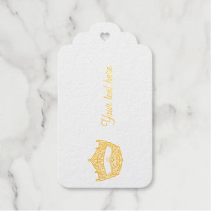 Miss America Crown Gold Foil Gift Tags