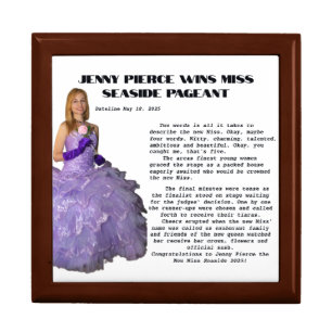 Miss America Crown Newspaper Article Jewelry box