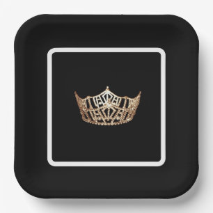 Miss America Crown Pageant Party Paper Plate