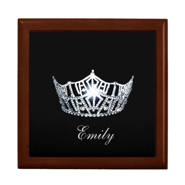 Miss America Crown Personal Name Jewerly Box (Front)