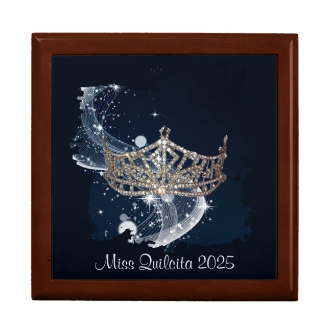 Miss America Crown Personal Name Jewerly Box (Front)