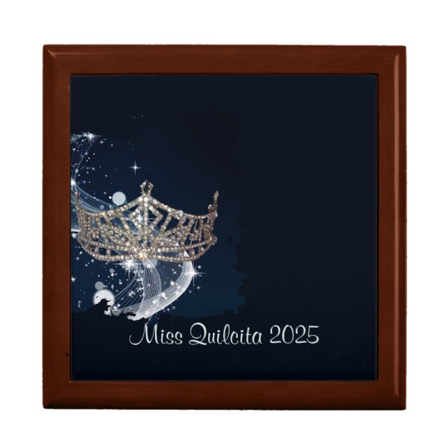 Miss America Crown Personal Name Jewerly Box (Front)