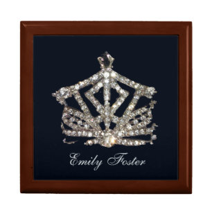Miss America Crown Personal Name Jewerly Box