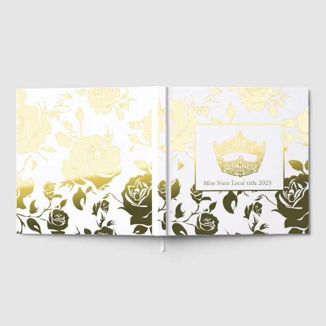 Miss America Crown Roses Gold Foil Scrapbook (Full)