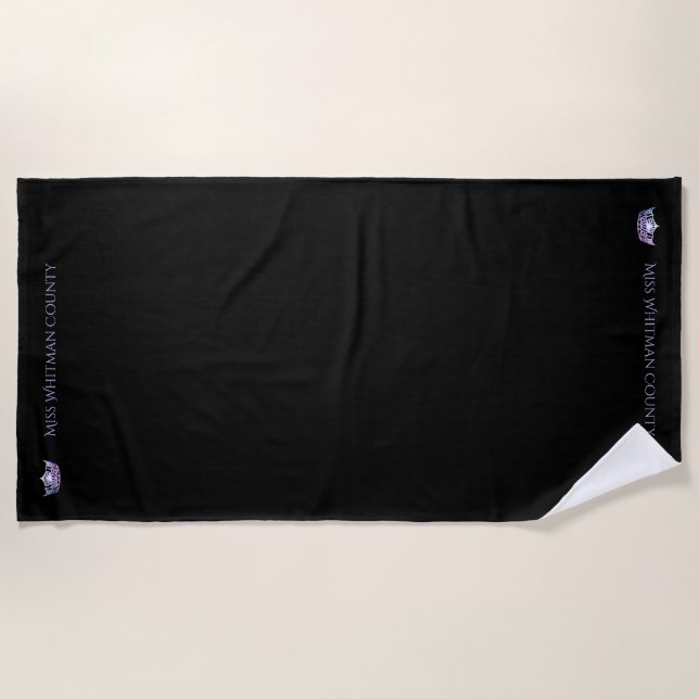 Miss America Custom Lilac Crown Beach Towel (Front)