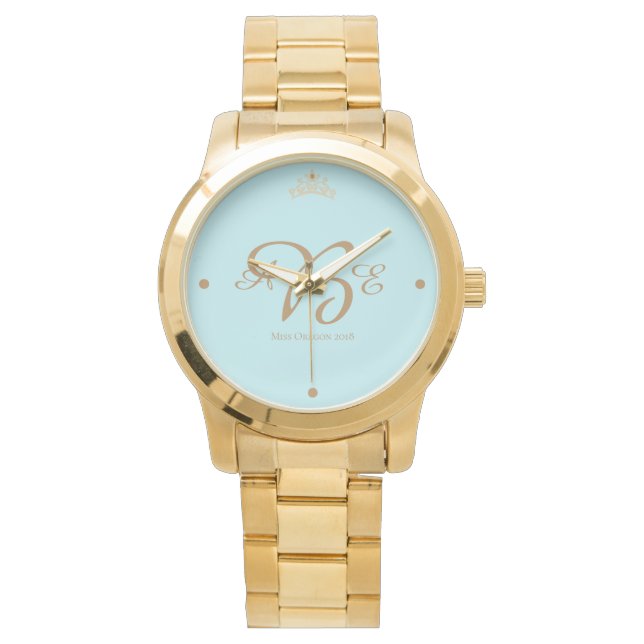 Miss America Custom Women's Crown Bracelet Watch (Front)