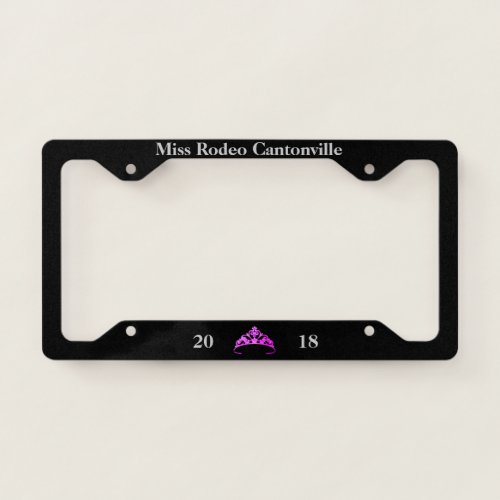 Miss America Fuchsia Tiara Custom License Frame