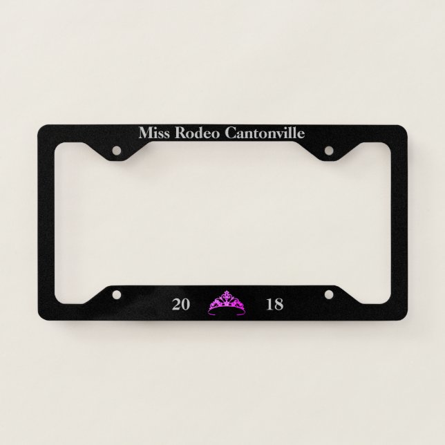 Miss America Fuchsia Tiara Custom License Frame (Front)