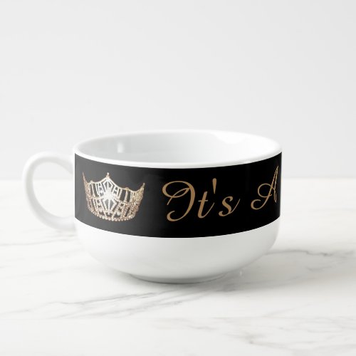 Miss America Gold Crown Jumbo Mug_Its A Great Day Soup Mug