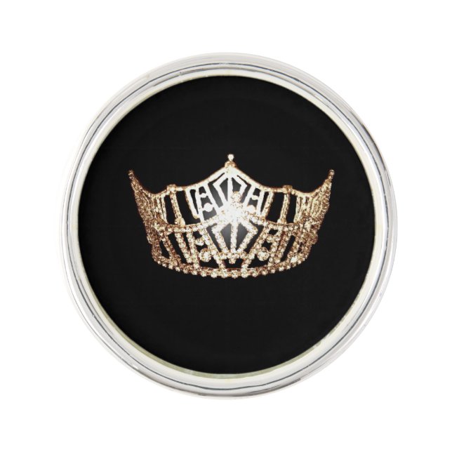 Miss America Gold Crown Lapel Pin (Front)