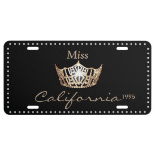 Miss America Gold Crown License Plate