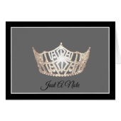 Miss America Gold Crown Note Card (Front Horizontal)