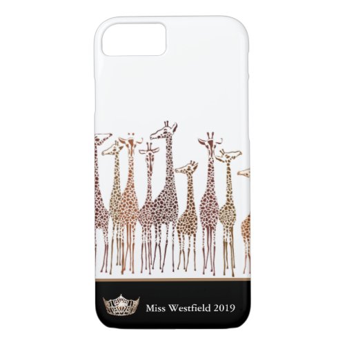 Miss America Gold Crown Phone Cases_Giraffes iPhone 87 Case