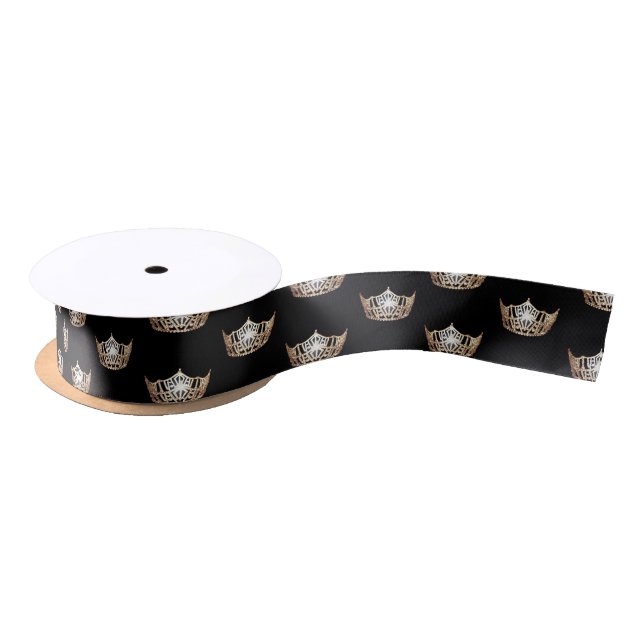 Miss America Gold Crown Satin Ribbon (Spool)