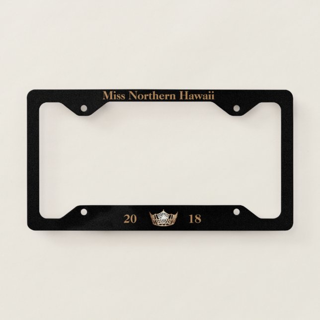 Miss America Gold Crown Title/Date License Frame (Front)