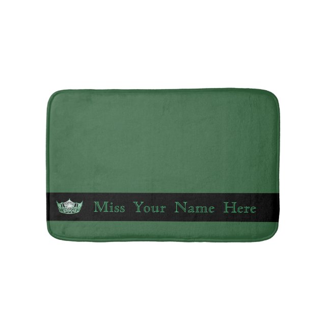 Miss America Green Crown Bath Mat (Front)
