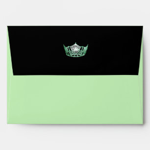 Miss America Green Crown Envelope