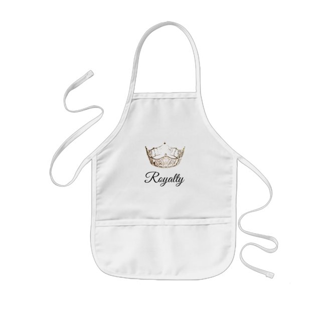 Miss America Kid's Gold Crown Apron-Royalty Kids' Apron (Front)
