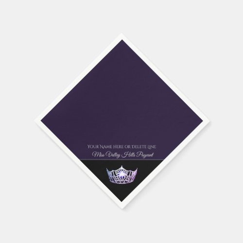 Miss America Lavender Crown Paper Napkins