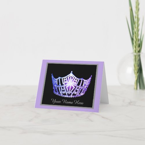 Miss America Lavender Crown Thank You Card_Printed