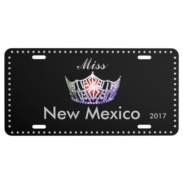 Miss America Lavender Silver Crown License Plate (Front)