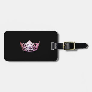 Miss America Light Pink Crown Luggage Tag