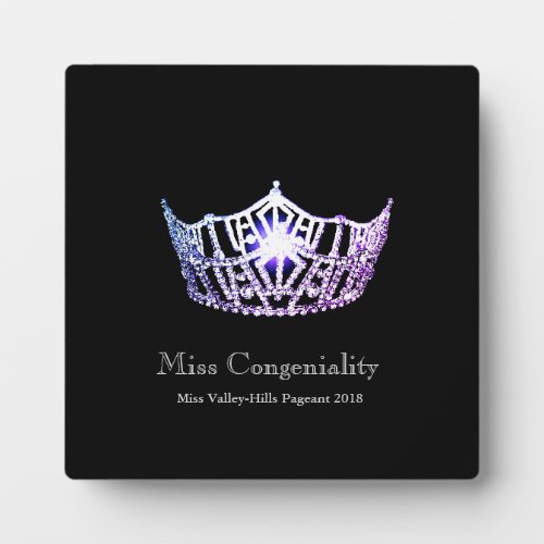 Miss America Lilac Crown Awards Plaque